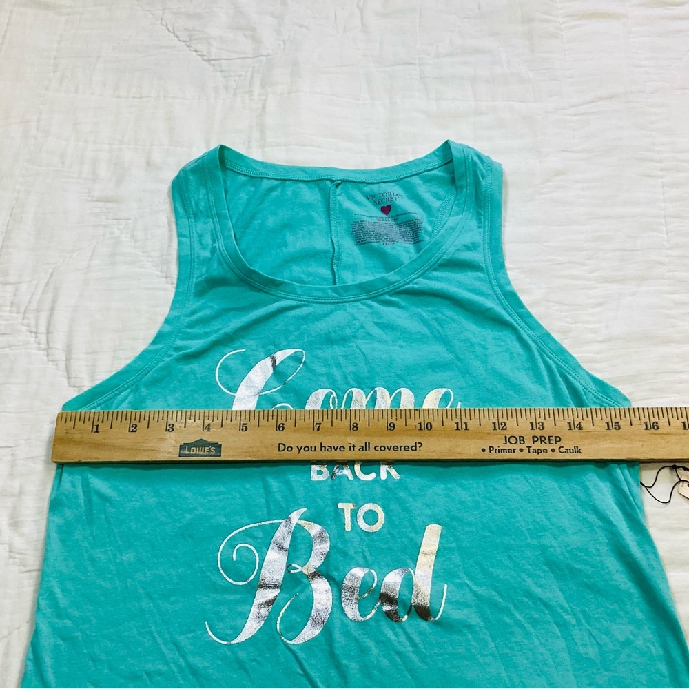 NWT Victoria’s Secret Come Back To Bed Tank Top Teal XS. - Picture 4 of 6